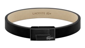 Lacoste Čierny kožený náramok Lacoste Traveller 2040073