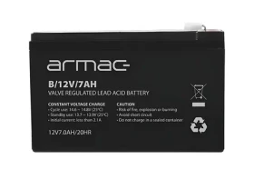 Armac VRLA AGM 12V 7Ah / Olovený akumulátor / bezúdržbový / VRLA / nabíjací prúd 1,8 A (B/12V/7AH)