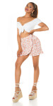 Sexy Highwaist Skorts with flower print navy S/M