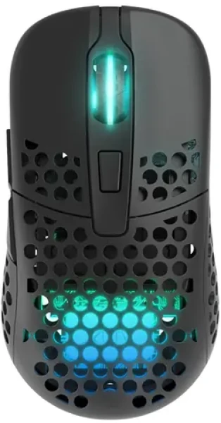 XTRFY M42 Wireless čierna / herná bezdrôtová myš / optická / 19000 DPI / 6 tlačidiel / RGB / 2 veľkosti / 2.4GHz (M42W-RGB-BLACK)