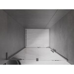 MEXEN/S - Velar L posuvné sprchové dvere 120, transparent, grafit kartáčovaná 871-120-003-01-66