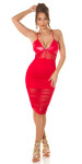 Soo Sexy! Koucla strap Minidress with Mesh Detail red Einheitsgroesse