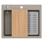 Quadron Quadron - Granitový drez KURT 110 WORKSTATION BEIGE ZLE-09040