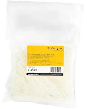 StarTech sťahovacie pásky biele / Sťahovacie pásky / 1000 ks / nylon / uvoľniteľné (CBMZT4NK)