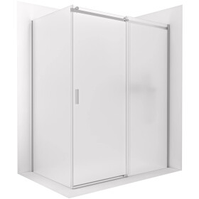 CERANO - Sprchovací kút Santoro - pravá - 6 mm - chróm, mliečne sklo - 140x70 - posuvný CER-665851