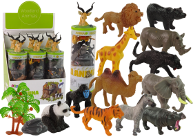 Mamido  Sada 12 Figuriniek Divoké Zvieratá Afriky s Doplnkami v Tube