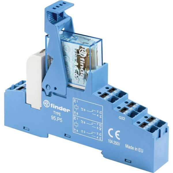 Finder 48.P8.7.024.0050 reléový modul, 24 V/DC, 10 A, 2 prepínacie, 1 ks; 48.P8.7.024.0050