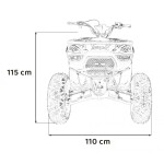 Mamido Detská benzínová štvorkolka RamiGO MONSTER 200CC čierno-červená