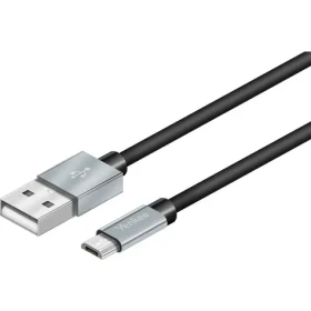 YENKEE YCU 221 kábel USB-A na microUSB-A strieborná / MM / dĺžka 1m / 480 Mbs / 2.1A / 5V (8590669248018)