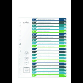 Durable 679727 register DIN A4 + 43831 polypropylen viacfarebná 20 kariet 679727; 679727