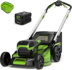 Greenworks GD60LM51SPK4 čierna / Aku kosačka na trávu s pojazdom / 60V / záber 51 cm / kôš 55 l / 4Ah + nabíjačka (GR2514307UB)