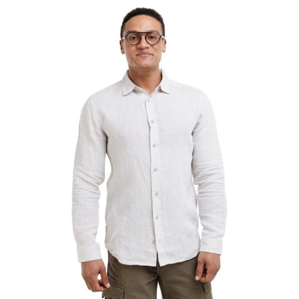 Bushman Pánska ľanová košeľa Raaf, stone XL