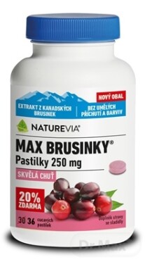 NATUREVIA Max brusnice 250 mg 36 pastiliek