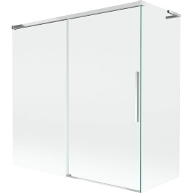 MEXEN/S - Rox L vaňová zástena 2-krídlová posuvná 160 + 70 x 150, transparent, chróm 8C9L-160-070-01-00