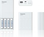 Panasonic K-KJ87MCC40USB PowerBank 1900mAh biela / 4X AA batéria (K-KJ87MCC40USB)