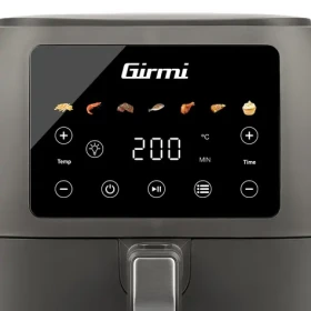 Girmi FG92 šedá / Teplovzdušná fritéza / 8 l / 1700 W / dotykový displej / 7 programov (FG92)