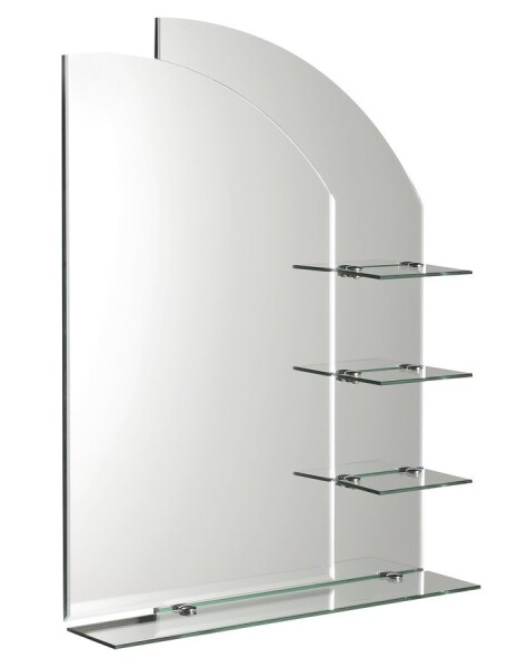 AQUALINE - Zrkadlo WEGA s poličkami 65x90cm 65028