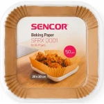 Sencor SFRX 0001 / Papier na pečenie pre teplovzdušnú fritézu / 20 x 20 cm / 50 ks / pre Sencor SFR 9000SS/9100SS (8590669405015)