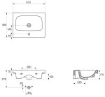 CERSANIT - NÁBYTKOVÉ UMÝVADLO MODUO 60x45 BOX K116-011
