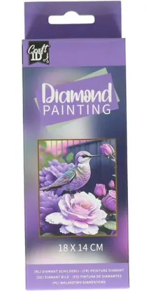 CRAFT ID Diamantové maľovanie Vtáčik 14x18cm