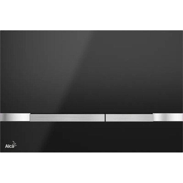 Alcadrain 1 - Alcadrain Ovládacie tlačidlo pre predstenové inštalačné systémy, nerez-čierna lesk STRIPE-BLACK STRIPE-BLACK