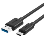 Unitek USB-A - USB-C čierna / Kábel USB-C / USB 3.2 Gen 1 / 5 Gbit/s / 1 m (Y-C474BK+)