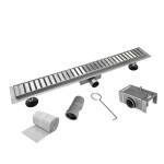 Mereo Odtokový sprchový žľab 80 cm, vr. roštu STRIP CZ122