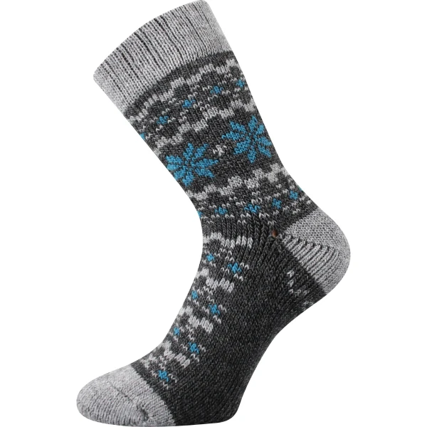 VOXX ponožky Trondelag anthracite melé 1 pár 39-42 117196