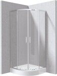 DEANTE - Funkia Evo štvrťkruhový kút s vaničkou, 90x90 cm KYPZ0099P