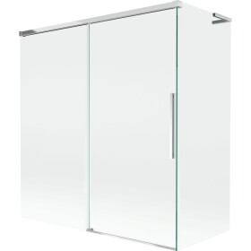MEXEN/S - Rox L vaňová zástena 2-krídlová posuvná 150 + 70 x 150, transparent, chróm 8C9L-150-070-01-00