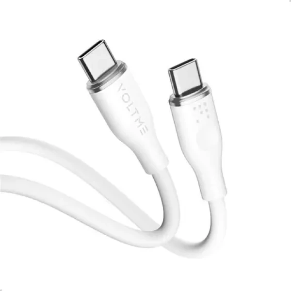VOLTME Powerlink Moss Series CTC Kábel USB-C(M) 3A/60W 1m biela / 2x USB-C(M) (C2021)