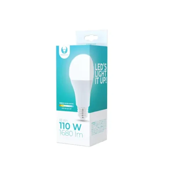 Forever LED žiarovka A65 E27 18W (teplá biela) / 1690 lm / 3000 K (LZE27A6518WWW)