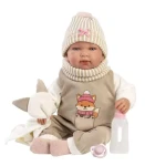 Llorens 84490 NEW BORN - realistická bábika bábätko so zvukmi a mäkkým látkovým telom - 44 cm