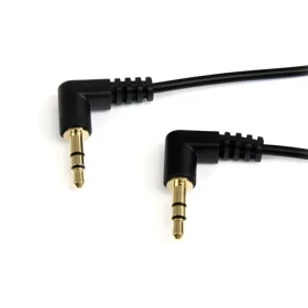 StarTech MU1MMS2RA / Audio kábel / Jack 3,5 mm - Jack 3,5 mm / lomený 90 ° / Slim / 0,3 m (MU1MMS2RA)