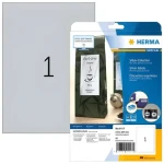 Herma etikety A4 strieborné / lesklá polyesterová fólia / laser / vodeodolné / 25 ks (4117)