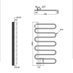 SAPHO - CARISMA vykurovacie teleso 500x1000, chróm 1801-14
