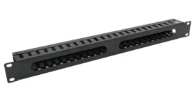 Xtendlan 1U 4,0×4,5cm / Vyväzovací panel / Celokovový s krytom / 19" rack (CMP1USTEEL-C)