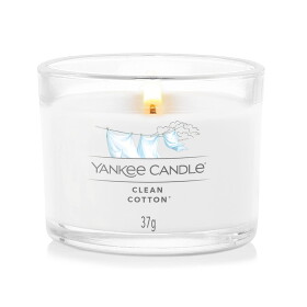 Yankee Candle Votívna sviečka skle Yankee Candle Clean Cotton