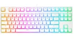 Rampage Ghost TKL biela / Herná klávesnica / mechanická / Huano Red Switch / podsvietená / drôtová (KB-R136)