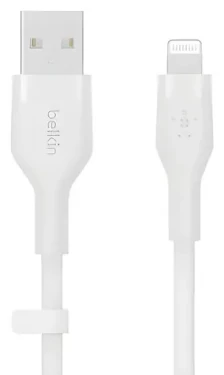 Belkin Flex CAA008bt2MWH biela / Kábel USB-A na Lightning / 2 m / MFi (CAA008BT2MWH)