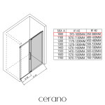 CERANO - Sprchovací kút Lantono - pravá - 8 mm - Soft-Close - chróm, mliečne sklo - 100x70 - posuvný CER-665524