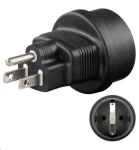 MicroConnect Univerzálny adaptér US - Schuko čierna (PETRAVEL3)