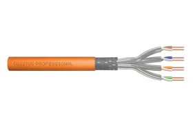 Digitus CAT 7 S/FTP oranžový / Instalační kabel / 1000 m / AWG 23/1 / LSZH / CPR Cca / 1200 MHz (DK-1744-VH-10)