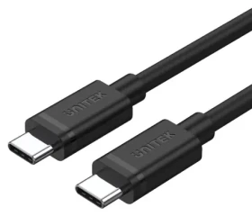 Unitek Y-C477BK01-2M čierna / Kábel / USB-C - USB-C / USB 3.2 Gen 1 / 5 Gbit / s / 60 W (Y-C477BK01-2M)