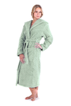 Šaty Athena s kapucňou 3116 fern 6251 - Vestis XXL Zelená
