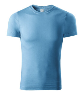 Maľované tričko unisex azúrovo modré 3XL
