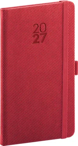 NOTIQUE Diamante 2027 červený / Vreckový diár / 9 × 15,5 cm