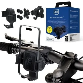 3mk Bike Holder Damper Pro / Držiak telefónu na bicykel / Tlmenie vibrácií Anti-Shock / O 20-32 mm / 5,7-7,2" / Rotácia 360°