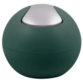 Spirella BOWL MATT mini výklopný odpadkový kôš 1 L matný tmavo zelený / plast (7610583208569)