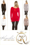 Trendy Koucla pullover with lace and cording Einheitsgroesse